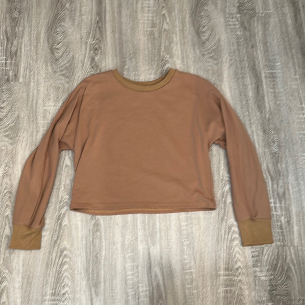 Long Sleeve Khaki Sweater Shirt